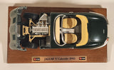 Burago 1961 Jaguar "E" Cabriolet Green 1/18 Scale Die Cast Toy Car Vehicle on Wood Display Stand JDU 877E