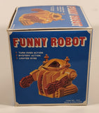 Vintage Funny Robot Light Up Battery Operated Action Toy with Box