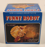 Vintage Funny Robot Light Up Battery Operated Action Toy with Box