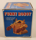 Vintage Funny Robot Light Up Battery Operated Action Toy with Box