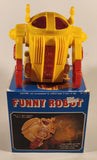 Vintage Funny Robot Light Up Battery Operated Action Toy with Box