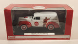 2013 Motor Max Coca Cola 1940 Ford Sedan Delivery Christmas Santa Claus ...the gift of thirst White and Red 1:24 Scale Die Cast Toy Car Vehicle on Base New in Box
