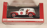 2013 Motor Max Coca Cola 1940 Ford Sedan Delivery Christmas Santa Claus ...the gift of thirst White and Red 1:24 Scale Die Cast Toy Car Vehicle on Base New in Box