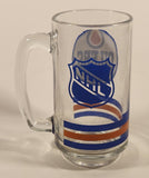 1990s Edmonton Oilers NHL Ice Hockey Team 5 1/2" Tall Glass Beer Mug Cup