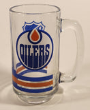 1990s Edmonton Oilers NHL Ice Hockey Team 5 1/2" Tall Glass Beer Mug Cup