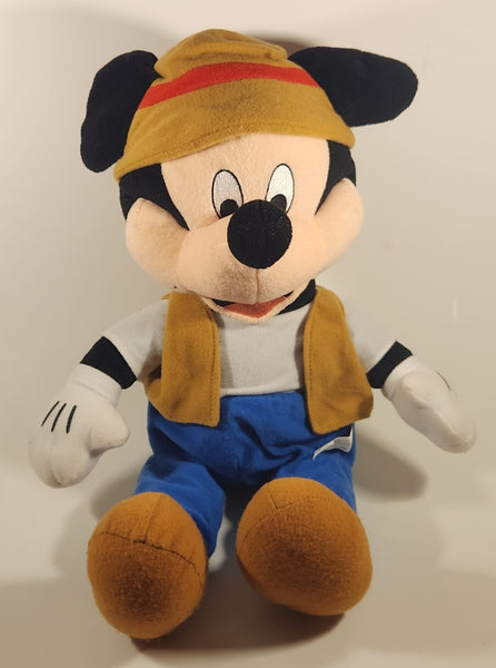 Walt Disney World Disneyland Resort Mickey Mouse Fisherman Camper Hiker 17" Plush Stuffed Toy