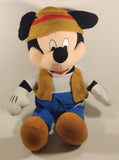 Walt Disney World Disneyland Resort Mickey Mouse Fisherman Camper Hiker 17" Plush Stuffed Toy