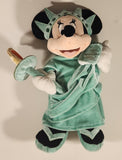 Disney Store Exclusive Authentic Original Minnie Mouse Statue of Liberty 13" Plush Stuffed Toy