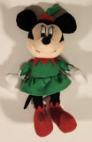 2013 Disney Enterprises Minnie Mouse Christmas Elf 10" Plush Stuffed Toy