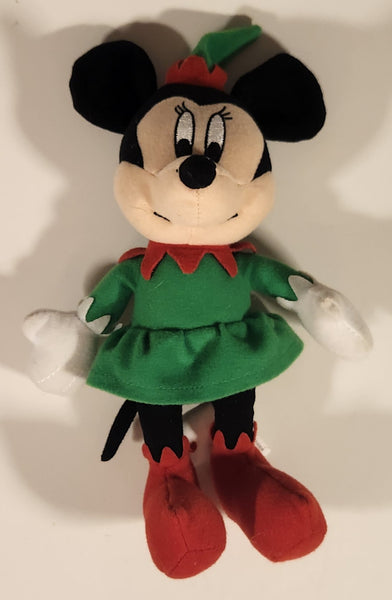 2013 Disney Enterprises Minnie Mouse Christmas Elf 10" Plush Stuffed Toy