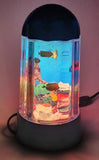 2003 Rabbit Tanaka Tropical Fish Aquarium 9 3/4" Tall Rotating Turning Motion Lamp Light