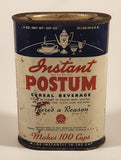 Vintage Post Food Products Instant Postum Cereal Beverage "There's a Reason" 8 oz Tin Metal Can