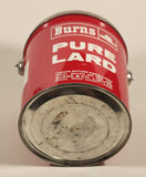 Vintage Burns & Co. Limited Calgary Canada Burns Pure Lard 3 Lbs Red Tin Metal Pail