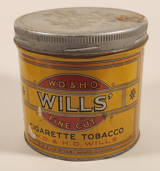 Rare Vintage W.D. & H.O. Wills's Fine Cut Cigarette Tobacco Metal Can