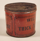 Rare Vintage Wills's Thick X Twist Tobacco Metal Can No Lid