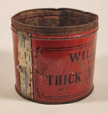 Rare Vintage Wills's Thick X Twist Tobacco Metal Can No Lid