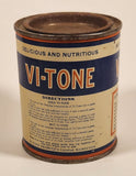 Rare Antique 1930s Vi-Tone A Nourishing Food Beverage Delicious And Nutritious Metal Can Hamilton Ontario