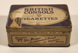 Vintage W.C. Macdonald British Consols Cigarettes Mild Sweet Old Virginia Hinged Tin Metal Container
