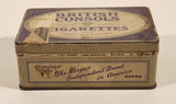 Vintage W.C. Macdonald British Consols Cigarettes Mild Sweet Old Virginia Hinged Tin Metal Container
