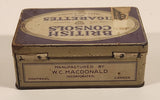 Vintage W.C. Macdonald British Consols Cigarettes Mild Sweet Old Virginia Hinged Tin Metal Container