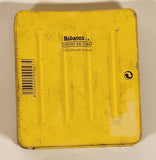 Montecristo Habana Cuba 5 Media Corona Yellow Tin Metal Cigar Case With Sliding Lid