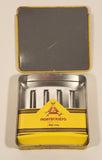 Montecristo Habana Cuba 5 Media Corona Yellow Tin Metal Cigar Case With Sliding Lid