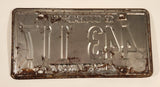 Vintage 1969 Illinois Land of Lincoln Black Letters Orange Embossed Metal Vehicle License Plate Tag 443 117