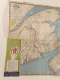 Vintage 1951 Texaco Quebec And The Maritime Provinces McColl-Frontenac Road Guide Map
