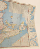 Vintage 1951 Texaco Quebec And The Maritime Provinces McColl-Frontenac Road Guide Map