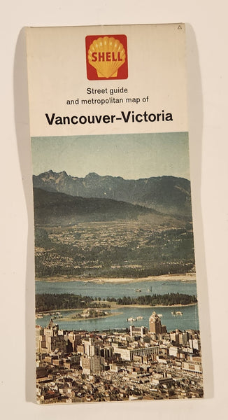Vintage 1963 Shell Street Guide and Metropolitan Map Of Vancouver Victoria