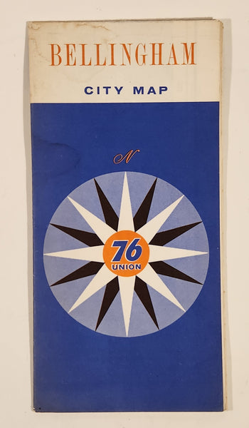 Vintage Union 76 1963 Bellingham City Map
