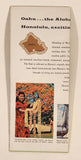 Vintage 1965 Oahu The Aloha Island Of The Hawaiian Group Map Travel Brochure Pamphlet