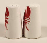 Vintage 1960s Red Lobster Embossed White Ceramic Salt and Pepper Shaker Set Made in Japan