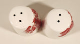 Vintage 1960s Red Lobster Embossed White Ceramic Salt and Pepper Shaker Set Made in Japan