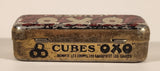 Antique Oxo Brand Cubes Red Tin Metal Container