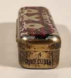 Antique Oxo Brand Cubes Red Tin Metal Container