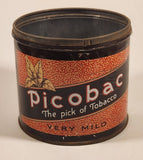 Vintage Picobac The pick of Tobacco Very Mild 4 1/4" Tall Metal Can No Lid