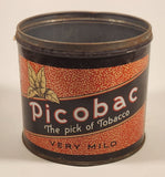 Vintage Picobac The pick of Tobacco Very Mild 4 1/4" Tall Metal Can No Lid