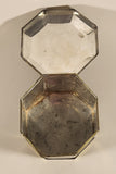 Vintage German Nurnberger Lebkuchenfabrik Gottfr Wicklein Nurnberg Octagonal Hinged Tin Metal Container
