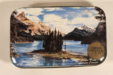 Rare Vintage Maligne Lake Canadian Rockies Jasper Parks Alberta Canada Jasper The Bear Variety Toffee Hinged Tin Metal Container