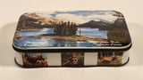 Rare Vintage Maligne Lake Canadian Rockies Jasper Parks Alberta Canada Jasper The Bear Variety Toffee Hinged Tin Metal Container