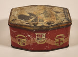 Antique 1937 H. M. King Edward VIII Commemorative Hinged Tin Metal Container