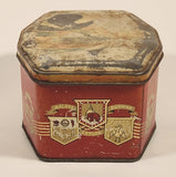 Antique 1937 H. M. King Edward VIII Commemorative Hinged Tin Metal Container