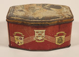 Antique 1937 H. M. King Edward VIII Commemorative Hinged Tin Metal Container
