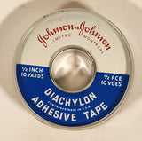 Vintage Johnson & Johnson Waterproof Diachylon Adhesive Tape Tin Metal Container Montreal