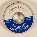 Vintage Johnson & Johnson Waterproof Diachylon Adhesive Tape Tin Metal Container Montreal