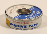 Vintage Johnson & Johnson Waterproof Diachylon Adhesive Tape Tin Metal Container Montreal