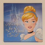 Disney Cinderella Always Be Kind 11" x 11" Canvas Wall Art Picture with Glitter