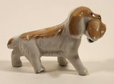 Vintage Japanese Hunting Dog with Mallard Duck 3 3/4" Hand Painted Porcelain Figure