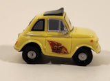 Disney Pixar Cars Fiat 500 Luigi Yellow Plastic Die Cast Toy Car Vehicle